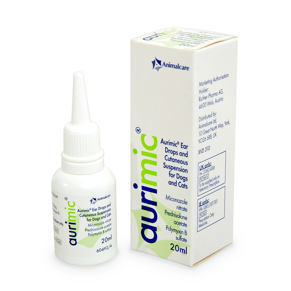 Aurimic Ear Drops for Dogs and Cats 20ml (Prescription Required)