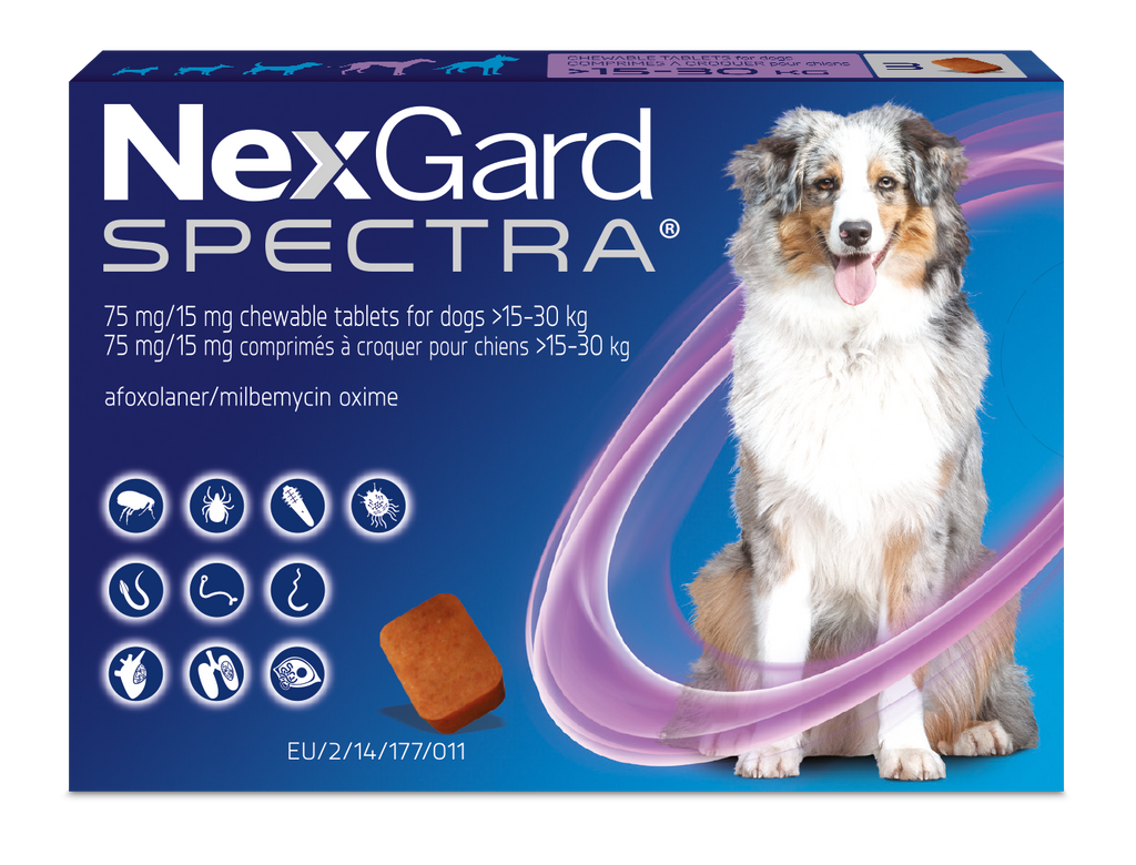 NexGard Spectra Tablets - Pack of 3 (Prescription Required)