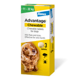 Advantage Chewable Tablet Flea and Tick Protection for Dogs – 3 Pack (All Sizes)
