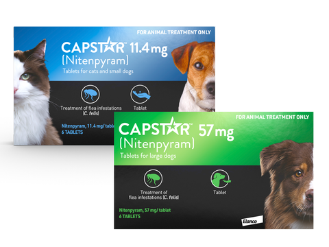 Capstar Flea Treatment Tablets for Dogs and Cats – 11.4mg