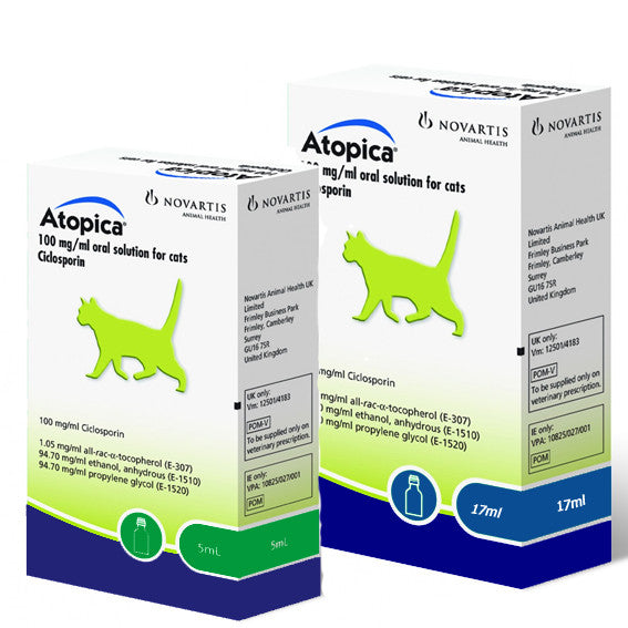 Atopica 100mg/ml Oral Solution for Cats (Prescription Required)