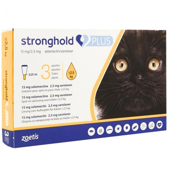 Stronghold PLUS for Cats - Pack of 3 (Prescription Required)