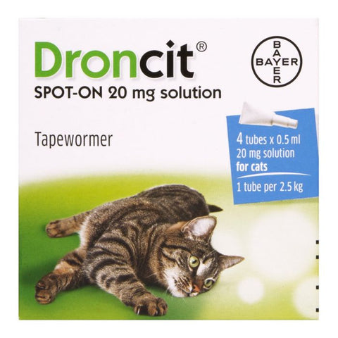 Droncit Spot-On Cat Wormer - Pack of 4