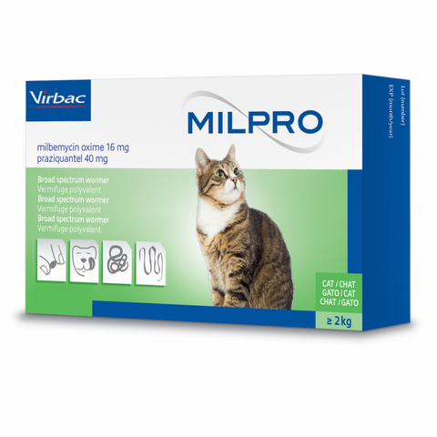 Milpro Worming Tablets for Cats (Prescription Required)